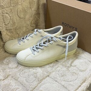 Rothy's Cream and Gray Sneakers